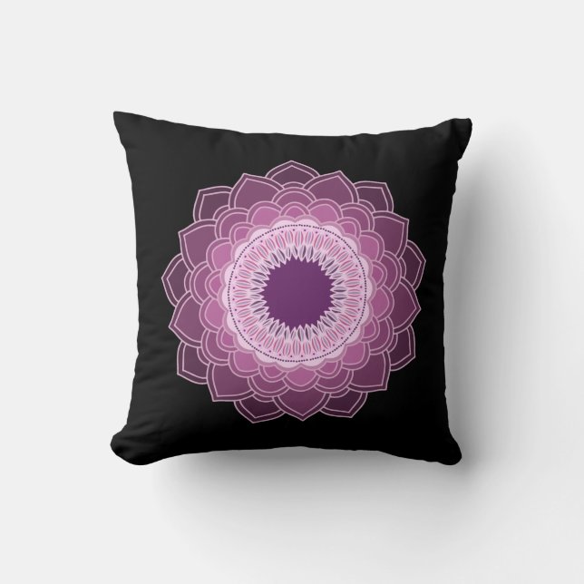 Mandala tryckt genom kudde (Framsida)