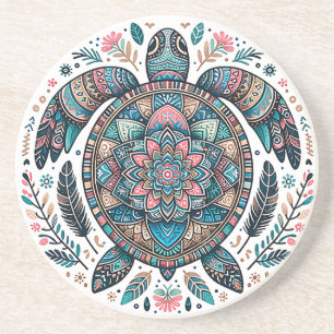 Mandala Turtle Sandstone Underlägg