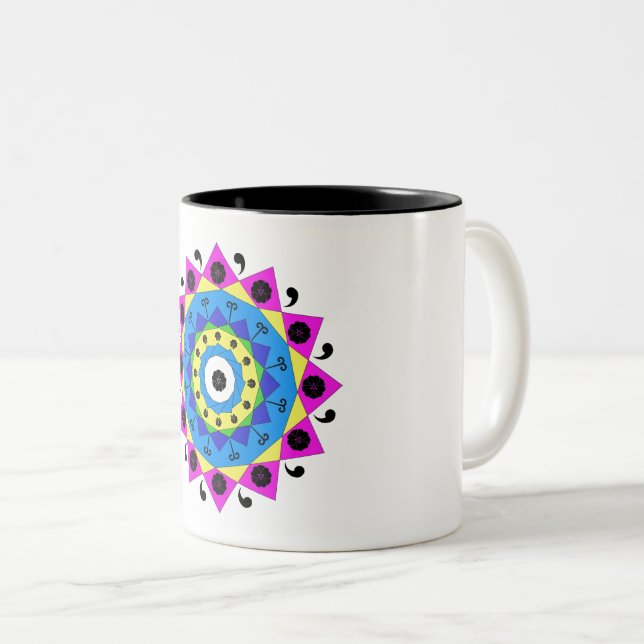 Mandala Två-Tonad Mugg (Framsida höger)