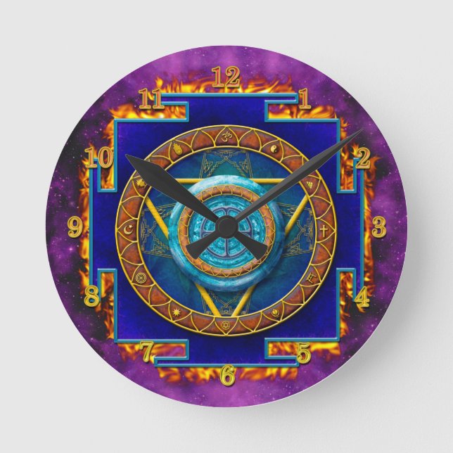 MANDALA TWELVE RELIGIONS RUND KLOCKA (Framsida)