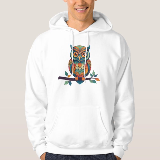 Mandala Uggla Hoodie (Framsida)