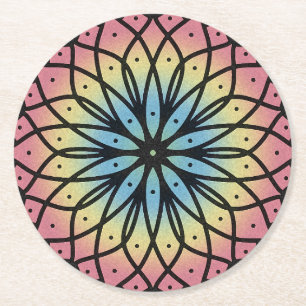Mandala Underlägg Papper Rund