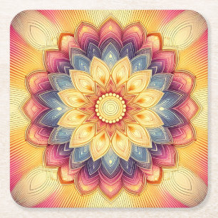 Mandala Underläggs Underlägg Papper Kvadrat