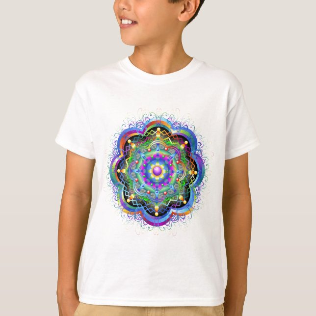 Mandala Univers Psychedelisk  Tee Shirt (Framsida)