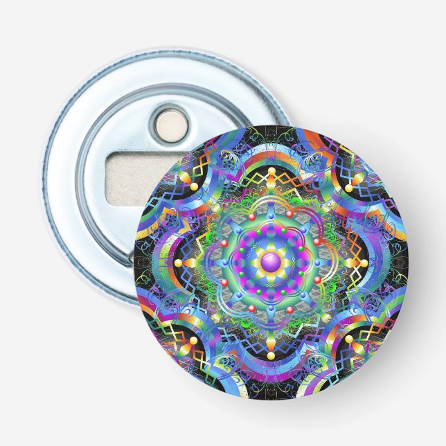 Mandala Univers Psychedeliska Färger Flasköppnare (Framsidan)