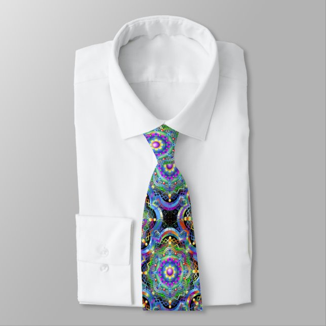 Mandala Univers Psychedeliska Färger Slips (Bunden)
