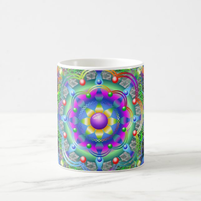 Mandala Universum Färger Magisk Mugg (Center)