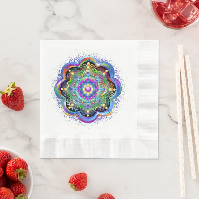 Mandala Universum Psykedeliska Färger Pappersservett (Insitu)