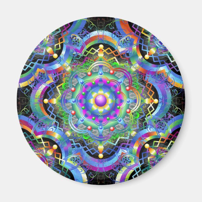 Mandala Universumsfärger Magnet (Framsidan)