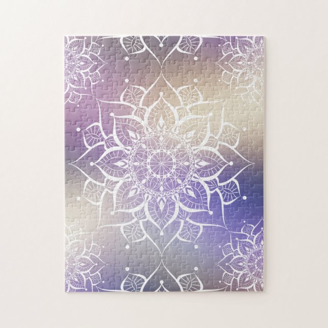Mandala vattencolor nebula yoga zen pussel (Vertikal)