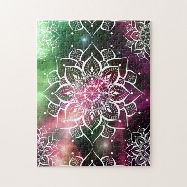 Mandala vattencolor nebula yoga zen pussel (Vertikal)