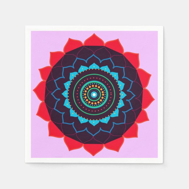 Mandala Vector Art Pappersservett (Framsidan)