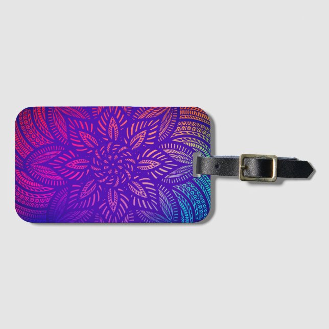Mandala Vibrant Design Bagagebricka (Framsida horisontal)