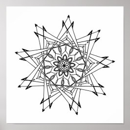Mandala Vuxen Coloring Poster