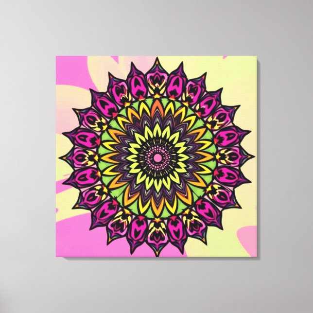 Mandala wall art canvastryck (Framsida)