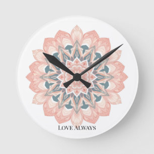 Mandala Wall Clock - Arabesque Art Rund Klocka