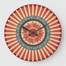 Mandala Wall Clock för sydöstra Sol Stor Klocka