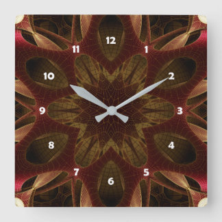 Mandala Wall Clock Fyrkantig Klocka