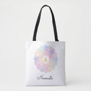 *~* Mandala Women Meditation Energy Pastel Rainbow Tygkasse