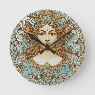 Mandala Women's Cushion Rund Klocka