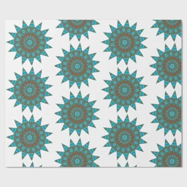 Mandala Wrapping Papper Presentpapper (Platt)
