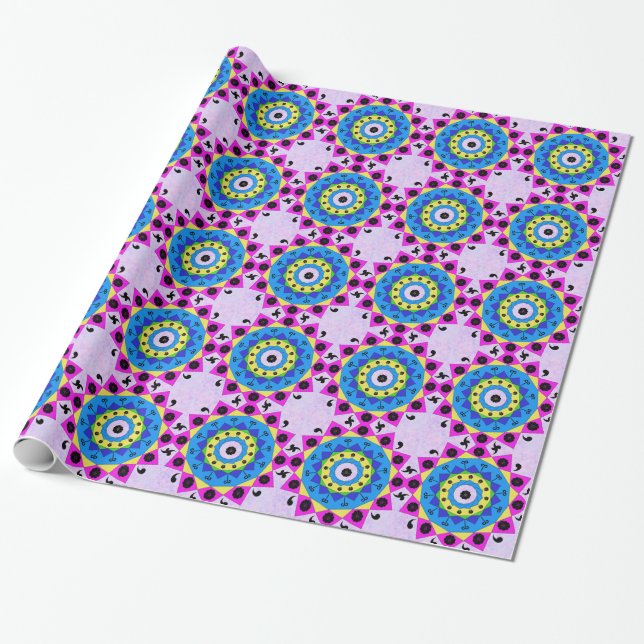 Mandala Wrapping Papper Presentpapper (Utrullad)