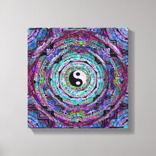 Mandala Yin Yang Canvastryck