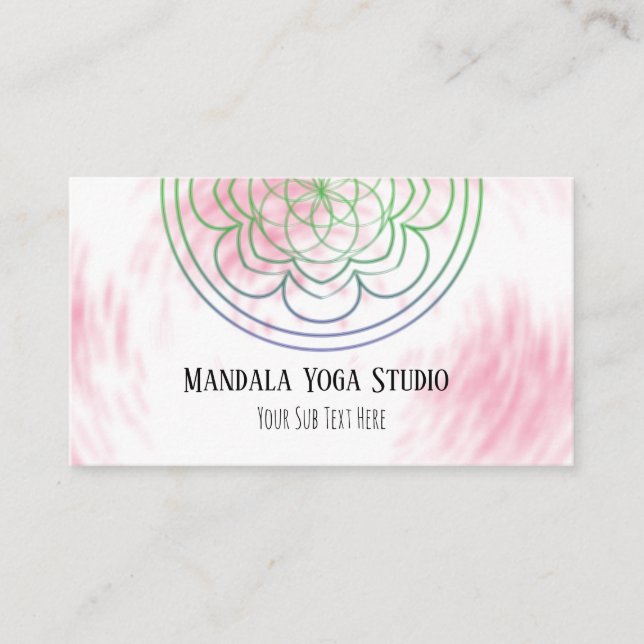 Mandala Yoga Affärskort Visitkort (Framsida)