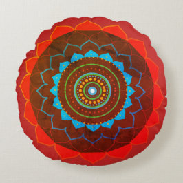 Mandala Yoga Gift Photo Round cushion Rund Kudde