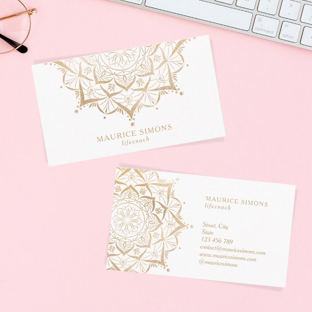 Mandala Yoga Instruktör Yoga Teacher Visitkort (Skapare uppladdad)