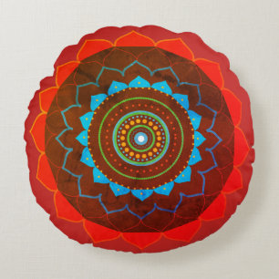 Mandala Yoga Present Foto Rund kudde