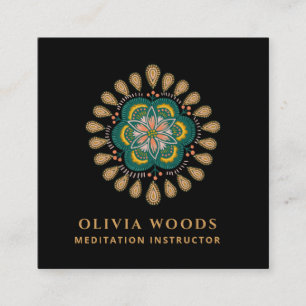Mandala Yoga Visitenkort Fyrkantigt Visitkort