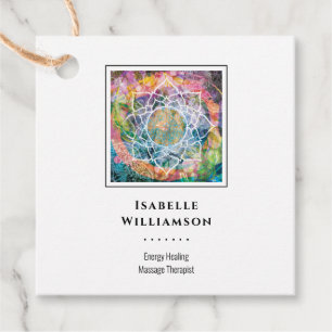 Mandala Zen Reiki Yoga Massage Helig Andlig Gåvor Etiketter