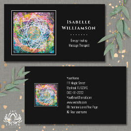 Mandala Zen Reiki Yoga Massage Helig Andlig Visitkort