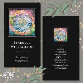 Mandala Zen Reiki Yoga Massage Helig Andlig Visitkort
