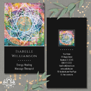 Mandala Zen Reiki Yoga Massage Helig Andlig Visitkort