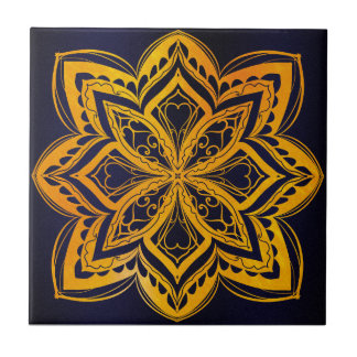 Mandala,zen,sacred geometric ,chakra, gold,elegant kakelplatta