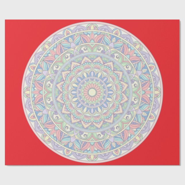 Mandala Zen Yoga Andlig  Presentpapper (Platt)