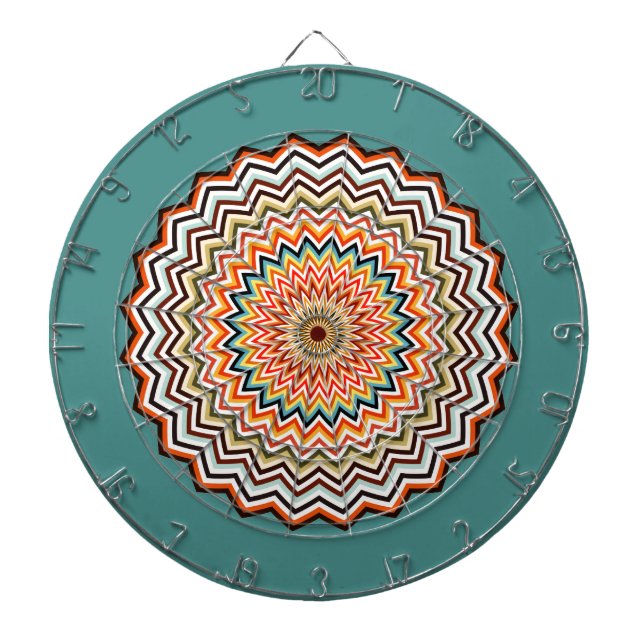 Mandala Zigzag Mönster Darttavla (Framsidan)
