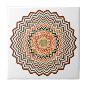 Mandala Zigzag Mönster Kakelplatta