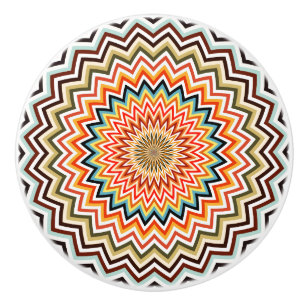 Mandala Zigzag Mönster Knopp
