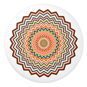 Mandala Zigzag Mönster Knopp