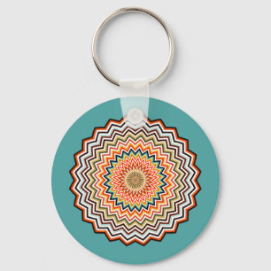 Mandala Zigzag Mönster Nyckelring
