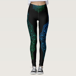 Mandalacoolan avfyrar trycket leggings