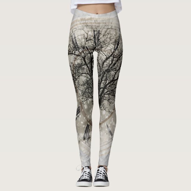 Mandaladamasker för Yoga och Pilates Leggings (Framsida)