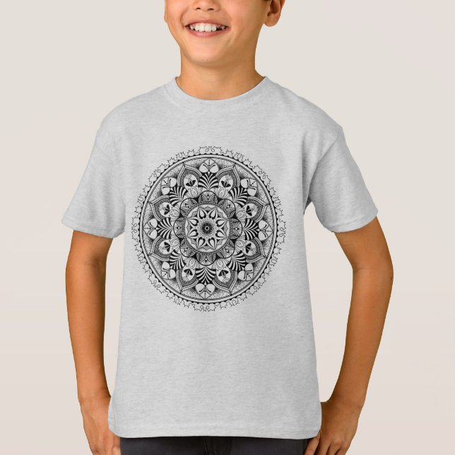 Mandalaen cirklar t shirt (Framsida)