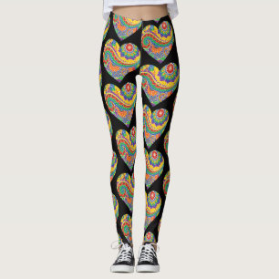 Mandalahjärtan Leggings