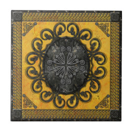 MandalaObsidiankor belägger med tegel Kakelplatta