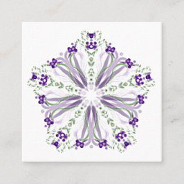 MandalaReiki för *~* som rogivande Yoga läker Fyrkantigt Visitkort