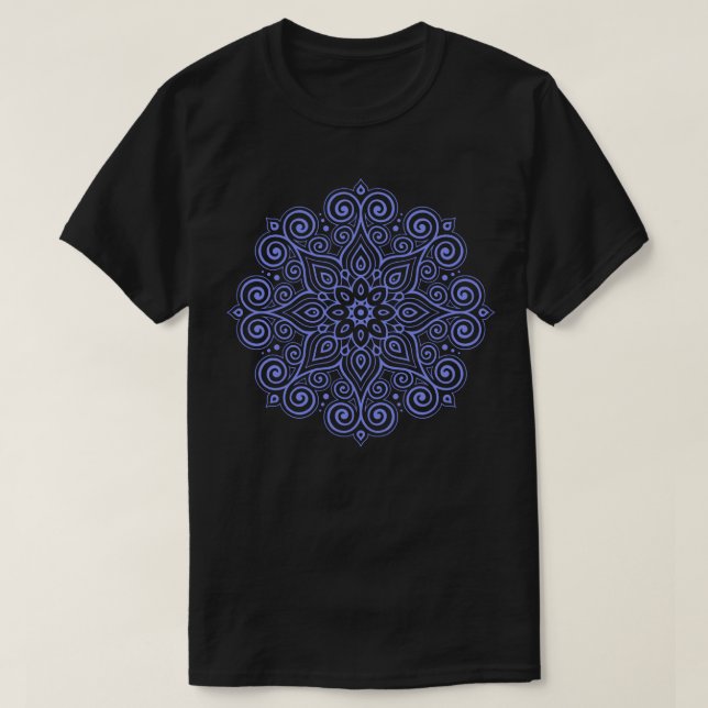 Mandalas 1Blue T Shirt (Design framsida)